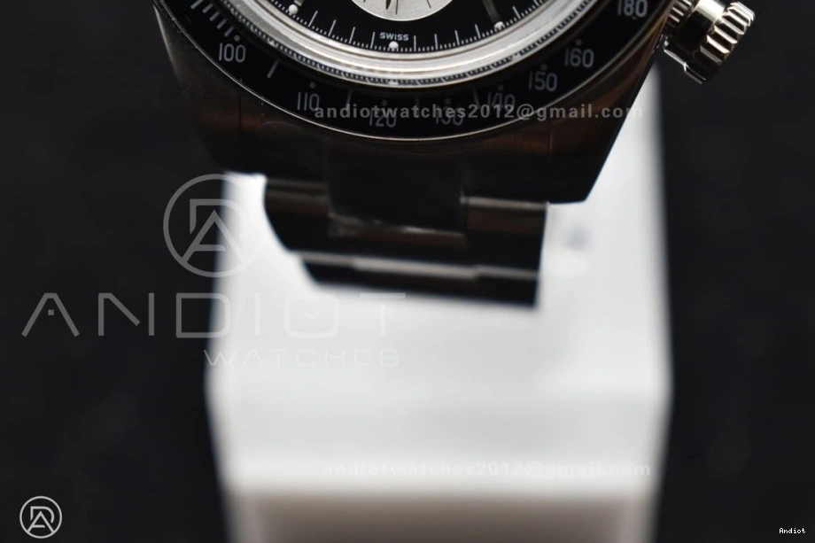 Black Daytona Bracelet A7750 on SS Best White Dial SS ADGF Edition 0405